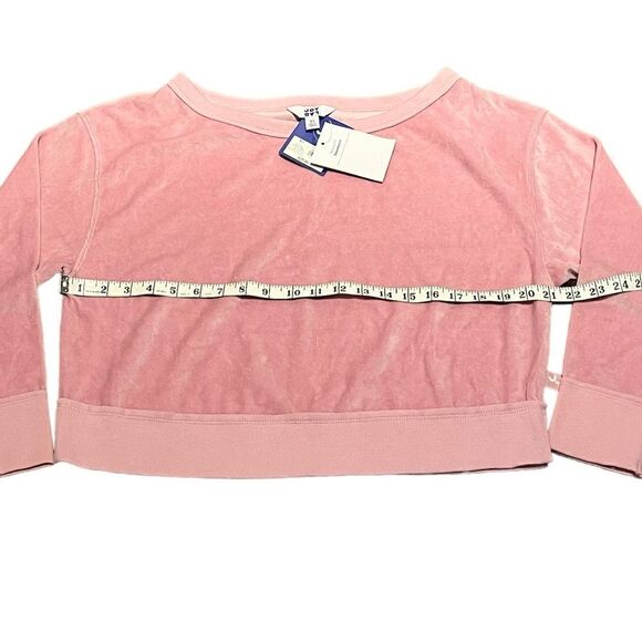 JoyLab Women’s Pink Velour Boatneck Long Sleeve Sweatshirt, Size XS, NWT - Picture 5 of 7